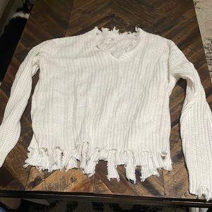 Poof apparel women size small v neck sweater